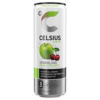 Celsius Live Fit Energy Drink, Green Apple Cherry, Sparkling, 12 Fluid ounce