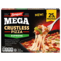 Banquet Mega Pizza, Crustless, Supreme, 10 Ounce