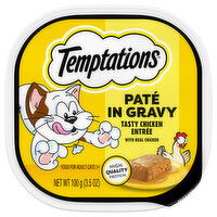 Temptations Cat Food, Tasty Chicken Entree with Real Chicken, Pate in Gravy, Pate in Gravy, Adult 1+, 3.5 Ounce