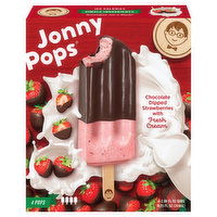 JonnyPops Chocolate Dipped Strawberries with Fresh Cream, 4 Each