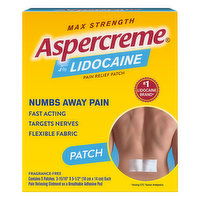 Aspercreme Pain Relief Patch, Max Strength, 5 Each