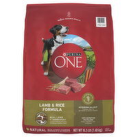 ONE ONE Purina ONE Dry Dog Food  Lamb and Rice Formula, 16.5 Pound