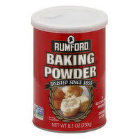 Rumford Baking Powder, Gluten Free, Double Acting, 8.1 Ounce