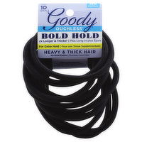 Goody Ouchless Elastics, No-Metal, Bold Hold, Heavy & Thick Hair, 10 Each