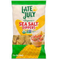 LATE JULY® Snacks Multigrain Organic Dippers Sea Salt Tortilla Chips, 7.4 Ounce