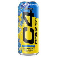 C4 Performance Energy Energy Drink, Blue Raspberry, Zero Sugar, Jolly Rancher, 16 Fluid ounce