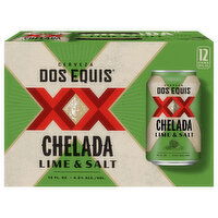 Dos Equis Chelada Lime & Salt Beer, 12 Each