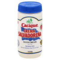 Cacique Cacique Sour Cream, Crema Salvadorena, Salvadoran Style, 15 Ounce