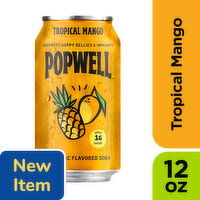 Popwell Tropical Mango, 12 Fluid ounce