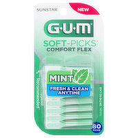 GUM Soft-Picks, Comfort Flex, Mint, 80 Each