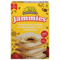 SunButter Jammies Sandwich, Sunflower Butter & Strawberry Jelly, 4 Each