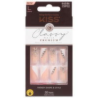 Kiss Classy Nails, Premium, Long, 30 Each