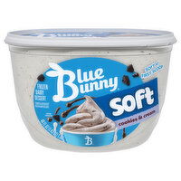 Blue Bunny Soft Cookies & Creme Frozen Dairy Dessert, 46 Fluid ounce