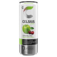 Celsius Live Fit Sparkling Green Apple Cherry Energy Drink, 12 Fluid ounce
