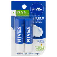 Nivea Lip Care, Moisture, 2 Each