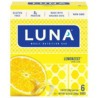 Luna Nutrition Bar, Whole, lemonzest, 6 Each