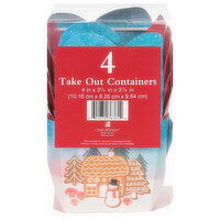 The Lindy Bowman Company Take Out Containers, 4 Each