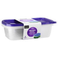 Essential Everyday Containers, Reusable, Large Entree, 76 Ounce, 2 Each