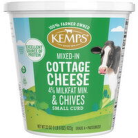 Kemps 4% Chive Cottage Cheese, 22 Ounce