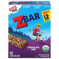 Zbar Energy Snack Bars, Whole Grain, Baked, Chocolate Chip, Family Pack, 12 Each