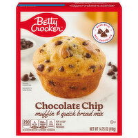 Betty Crocker Muffin & Quick Bread Mix, Chocolate Chip, 14.75 Ounce