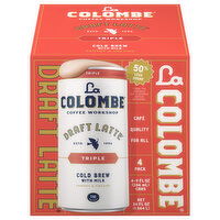 La Colombe Cold Brew, with Milk, Draft Latte, Triple, 4 Pack, 4 Each