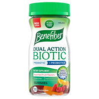 Benefiber Biotic, Dual Action, Gummies, Assorted Fruit Flavors, 50 Each