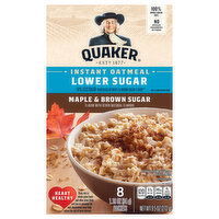 Quaker Lower Sugar Maple & Brown Sugar Instant Oatmeal, 8 Each