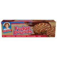 Little Debbie Sandwich Cookies, Fudge Rounds, 8 Each