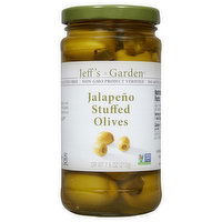 Jeff's Garden Olives, Jalapeno Stuffed, 7.5 Ounce
