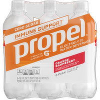 Propel Water Beverage, with Electrolytes & Vitamins, Orange Raspberry, 6 Pack, 6 Each