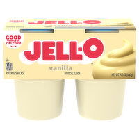 Jell-O Original Vanilla Ready-to-Eat Pudding Cups Snack Cups, 4 Each