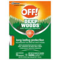 Off! Deep Woods Insect Repellent Towelettes, Long Lasting Protections, 12 Each