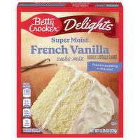 Betty Crocker Super Moist Cake Mix, French Vanilla, Delights, 13.25 Ounce