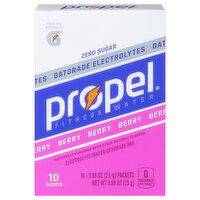 Propel Water Beverage Mix, Zero Sugar, Berry, Electrolyte, 10 Each