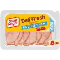 Oscar Mayer Honey Uncured Ham Sliced Lunch Meat with 27% Lower Sodium, 8 Ounce