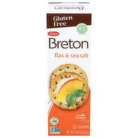 Breton Crackers, Gluten Free, Flax & Sea Salt, 4.76 Ounce