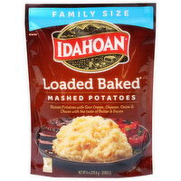 Idahoan Mashed Potatoes, Loaded Baked, Family Size, 8 Ounce