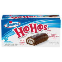 Hostess Ho Hos Cake, with Creamy Filling, Chocolate, 10 Each