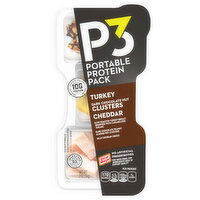 P3 Portable Protein Pack, Turkey Dark Chocolate Nut Clusters Cheddar, 2 Ounce