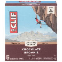 Clif Bar Energy Bars, Chocolate Brownie, 5 Each