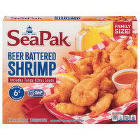 SeaPak Shrimp, Beer Battered, Family Size, 16 Ounce