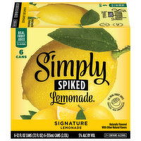 Simply Spiked Beer, Signature Lemonade, 6 Each