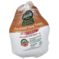 Plainville Farms Young Turkey, Pre-Brined, Classic, 1 Each