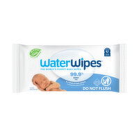 WaterWipes Original Baby Wipes, 99.9% Water Based Wipes, Unscented & Hypoallergenic for Sensitive Skin, 60 Each