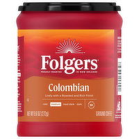 Folgers Coffee, Ground, Medium, Colombian, 9.6 Ounce