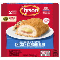 Tyson Breaded & Stuffed Chicken Cordon Bleu, 2 Each