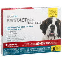 TevraPet FirstAct Plus Flea & Ticks Prevention, for Dogs, 3 Each