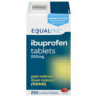 Equaline Ibuprofen, 200 mg, Coated Tablets, 250 Each
