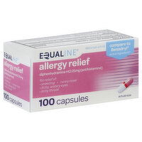 Equaline Allergy Relief, 25 mg, Capsules, 100 Each